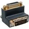 InLine DVI-I adapteris 90° kampinis skaitmeninis + analoginis 24+5 kištukas / lizdas juodas