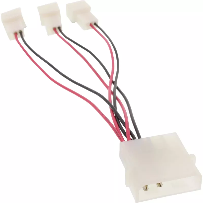 InLine PC ventiliatoriaus adapterio laidas 12 V / 5 V iki 3 ventiliatoriams 33005A