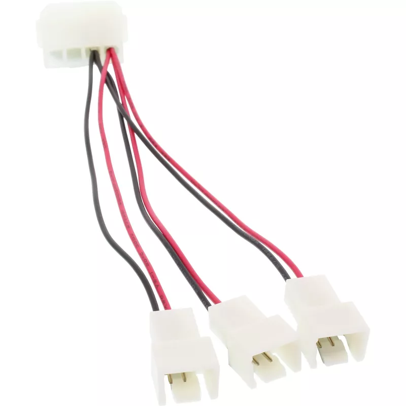 InLine PC ventiliatoriaus adapterio laidas 12 V / 5 V iki 3 ventiliatoriams 33005A
