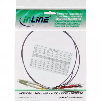 InLine Fiber Optical Duplex kabelis LC/ST 50/125µm OM4 1m, 1 m, OM4