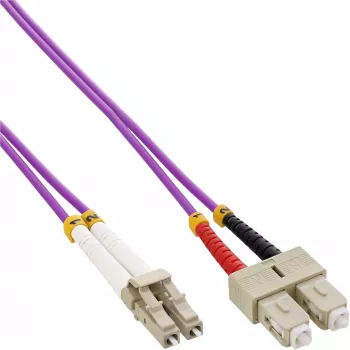 InLine šviesolaidinis dvipusis kabelis LC/SC 50/125µm OM4 2m