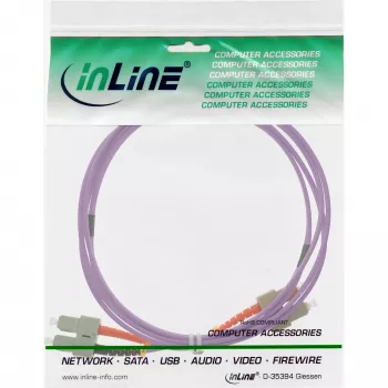 Skaidulinis optinis dvipusis kabelis SC/SC InLine 83510P 10 m OM4 50/125 µm