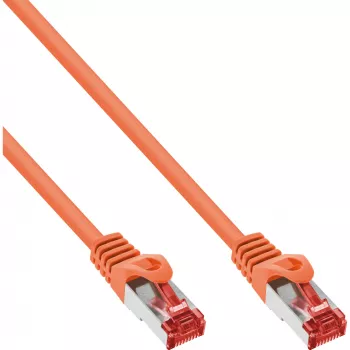 InLine komutacinis kabelis S/FTP PiMF Cat.6 250MHz PVC varinis oranžinis 7,5 m