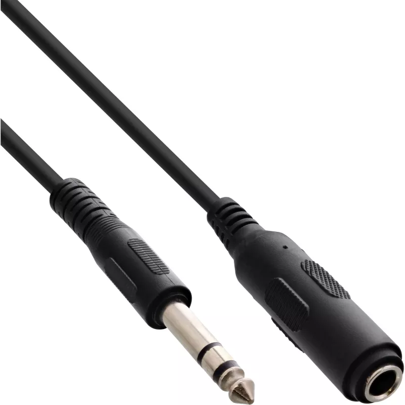 Jack Extension 6.3mm Stereo patinas/patelė 5m InLine 99935A