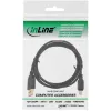 InLine USB 2.0 Mini laidas, Type A kištukas / mini-B kištukas (5 kontaktų), juoda/auksinė, 1,5 m