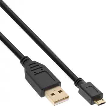 InLine Micro USB 2.0 laidas USB Type A kištukas / Micro-B kištukas, juodas, 1,5 m