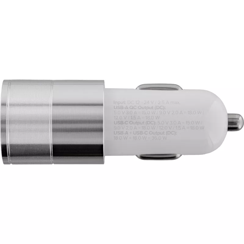 InLine USB automobilinis įkroviklis maitinimo adapteris Quick Charge 3.0, baltas