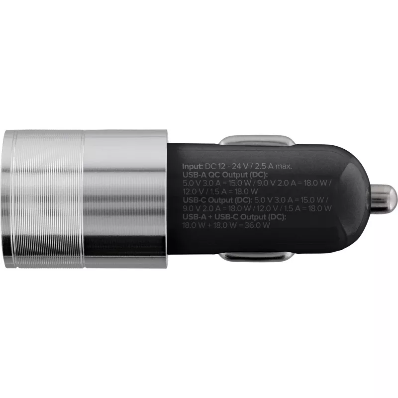 InLine USB automobilinis įkroviklis maitinimo adapteris Quick Charge 3.0, juodas