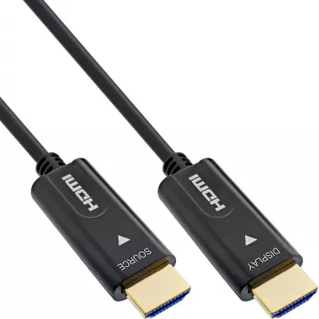 InLine HDMI AOC laidas, High Speed HDMI su Ethernet, 4K/60Hz, M/M 40m