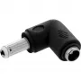 DC adapter InLine 5,5×2,5 mm kampuotas kištukas vyriškas–moteriškas, 5 V įvestis, vidinis, juodas