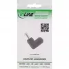 InLine nuolatinės srovės adapteris 5.5x2.1 mm DC kištukas, kampinis, kištukinis/lizdinis, juodas, universalus