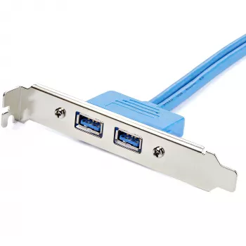 StarTech.com 2 prievadų USB 3.0 A lizdo plokštelės adapteris, IDC, USB 3.2 Gen 1 (3.1 Gen 1), mėlyna, nerūdijantis plienas, 0,5 m, CE, REACH, 500 mm