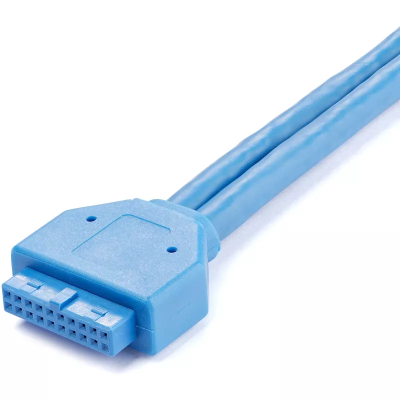 StarTech.com 2 prievadų USB 3.0 A lizdo plokštelės adapteris, IDC, USB 3.2 Gen 1 (3.1 Gen 1), mėlyna, nerūdijantis plienas, 0,5 m, CE, REACH, 500 mm