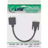DVI-I adapterio kabelis InLine 17301 DVI-I kištukas / DVI-I lizdas + S-VGA