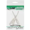 InLine stereo Y laidas 3,5 mm stereo kištukas į du 3,5 mm stereo lizdus baltas/auksinis, 0,1 m