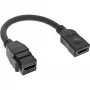 InLine HDMI Keystone adapterinis kabelis 4K/60Hz, HDMI A lizdas/lizdas, juodas, 0,2 m