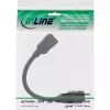 InLine HDMI Keystone adapterinis kabelis 4K/60Hz, HDMI A lizdas/lizdas, juodas, 0,2 m