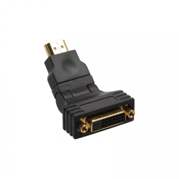 InLine HDMI į DVI adapteris HDMI kištukas / 24+1 lizdas 180° kampuotas paauksuotas
