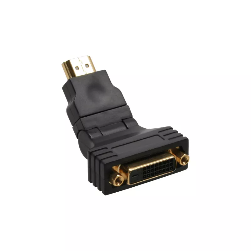 InLine HDMI į DVI adapteris HDMI kištukas / 24+1 lizdas 180° kampuotas paauksuotas