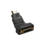 InLine HDMI į DVI adapteris HDMI kištukas / 24+1 lizdas 180° kampuotas paauksuotas