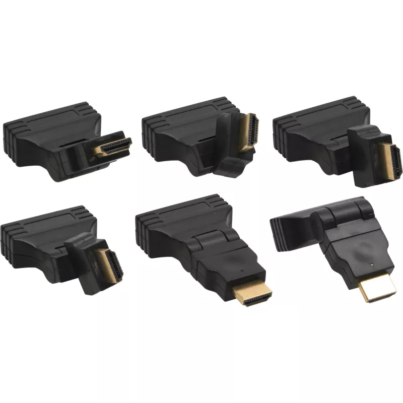 InLine HDMI į DVI adapteris HDMI kištukas / 24+1 lizdas 180° kampuotas paauksuotas