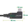 InLine USB4 laidas, USB-C, vienas kampinis, PD 240W, 8K60Hz, TPE, juodas, 1m