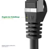 InLine komutacinis kabelis plonas, Cat.6A, S/FTP, TPE (LSZH) lankstus, PoE, juodas, 30m