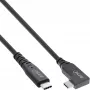 InLine USB4 laidas, USB-C, vienas kampinis, PD 240W, 8K60Hz, TPE, juodas, 0,5 m