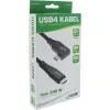 InLine USB4 laidas, USB-C, vienas kampinis, PD 240W, 8K60Hz, TPE, juodas, 0,5 m