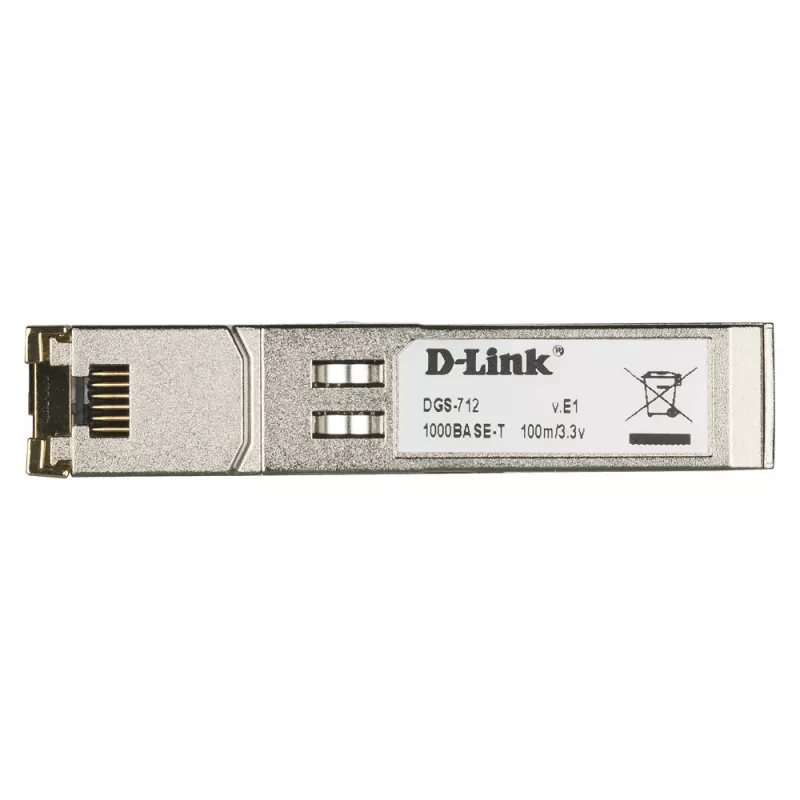 D-Link SFP 10/100/1000 BASE-T varinis siųstuvas-imtuvas, varinis, 1000 Mbit/s, SFP, T, TX, 100 m, Gigabit Ethernet