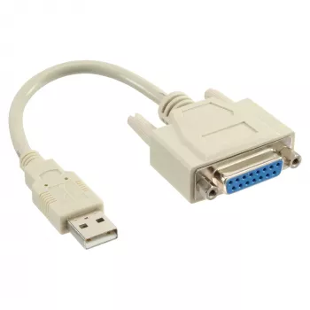 USB adapterio kabelis USB A tipo kištukas DB15 lizdas InLine 33101