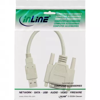 USB adapterio kabelis USB A tipo kištukas DB15 lizdas InLine 33101