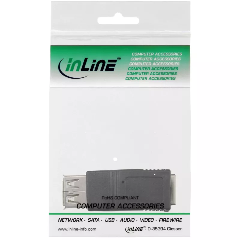 USB Adapter 2.0 InLine 33300 Type A lizdas / Type A lizdas