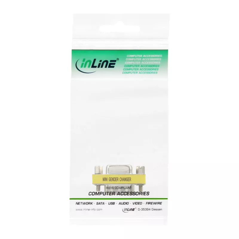“InLine” mini jungčių adapteris 15 kontaktų HD VGA / S-VGA (kištukas / lizdas)