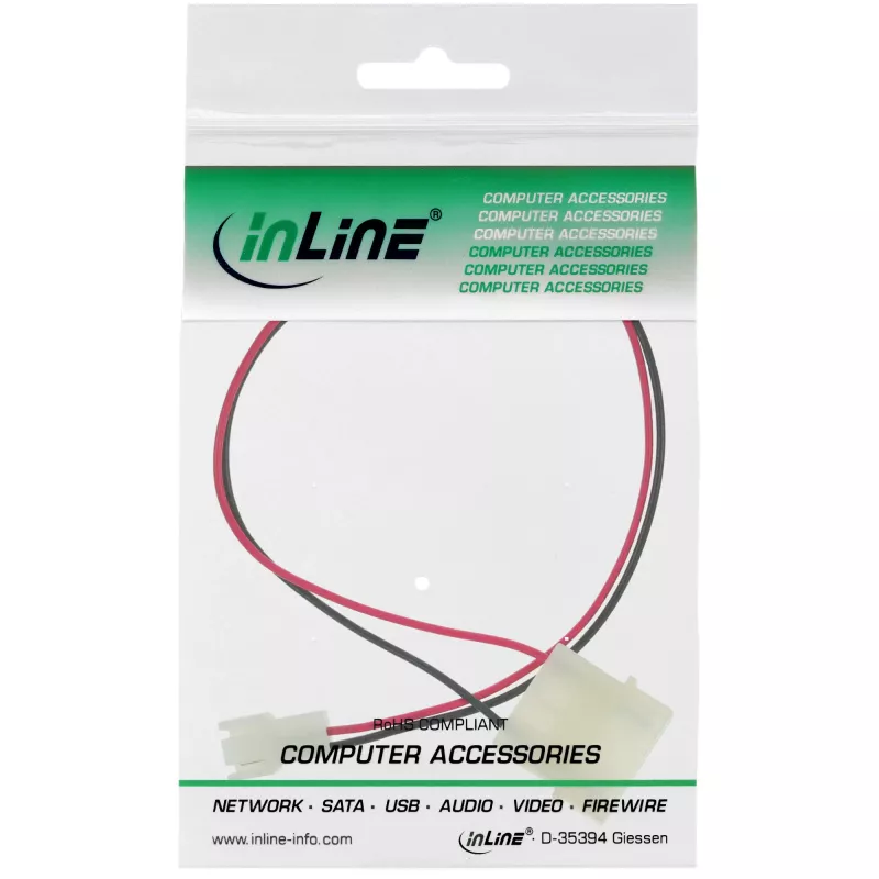 InLine ventiliatoriaus įtampos adapterio laidas 12V / 7V 0,3m