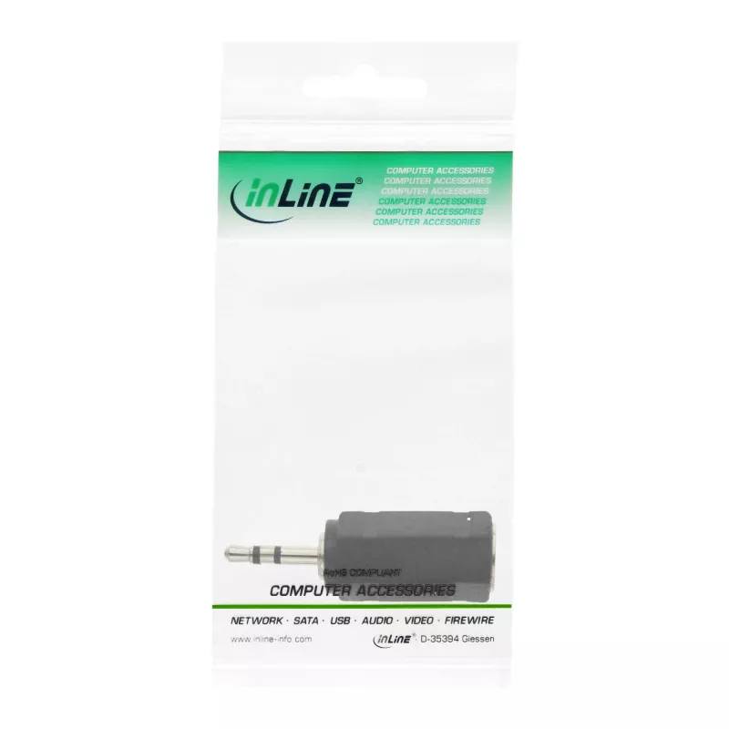 InLine garso adapteris 2,5 mm kištukas / 3,5 mm lizdas stereofoninis 99308