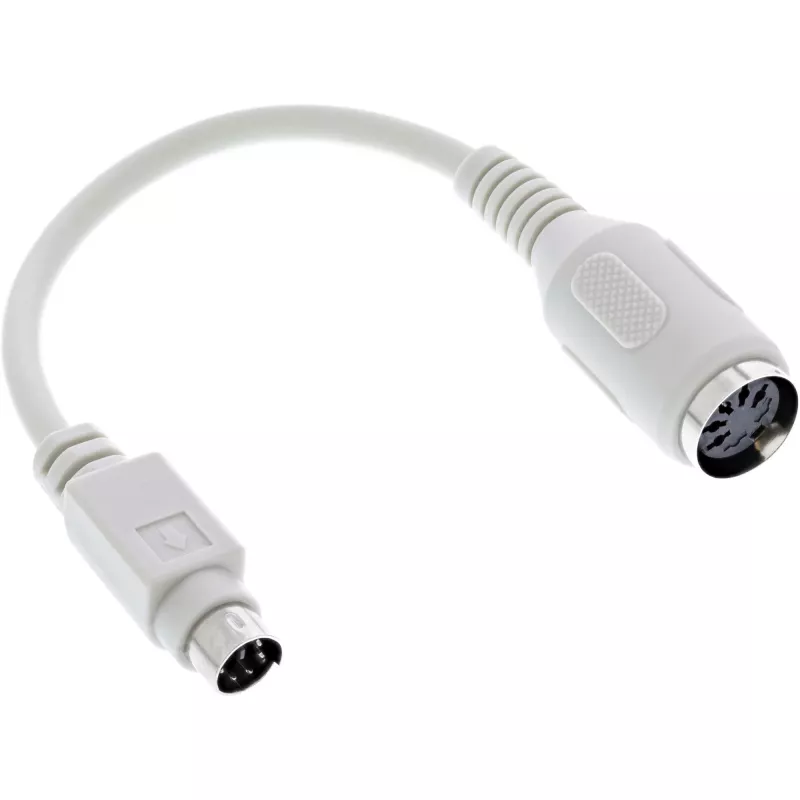 InLine klaviatūros adapterio kabelis 5 kontaktų DIN lizdas / PS/2 kištukas apie 10 cm