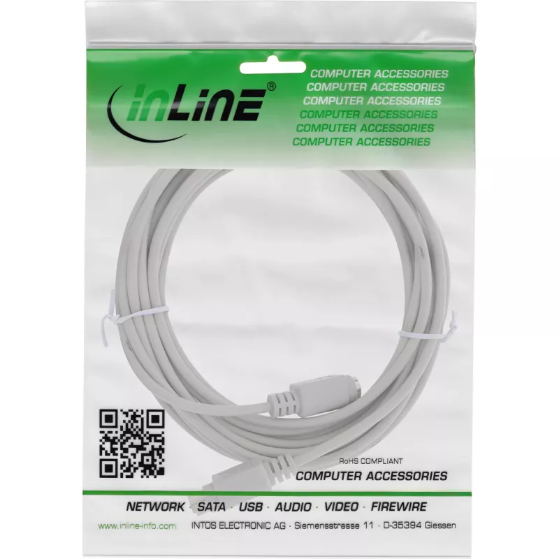 InLine PS/2 prailginimo laidas, kištukas/lizdas, 5 m
