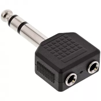 InLine garso adapteris 6,3 mm stereofoninis kištukas / 2× 3,5 mm stereofoninis lizdas