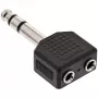 InLine garso adapteris 6,3 mm stereofoninis kištukas / 2× 3,5 mm stereofoninis lizdas