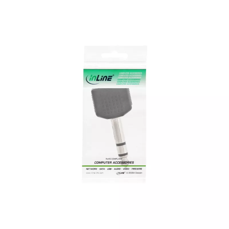 InLine garso adapteris 6,3 mm stereofoninis kištukas / 2× 3,5 mm stereofoninis lizdas