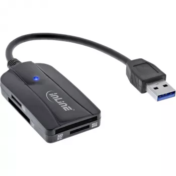 InLine kortelių skaitytuvas USB 3.1 USB-A, skirtas SD/SDHC/SDXC, microSD, suderinamas su UHS-II
