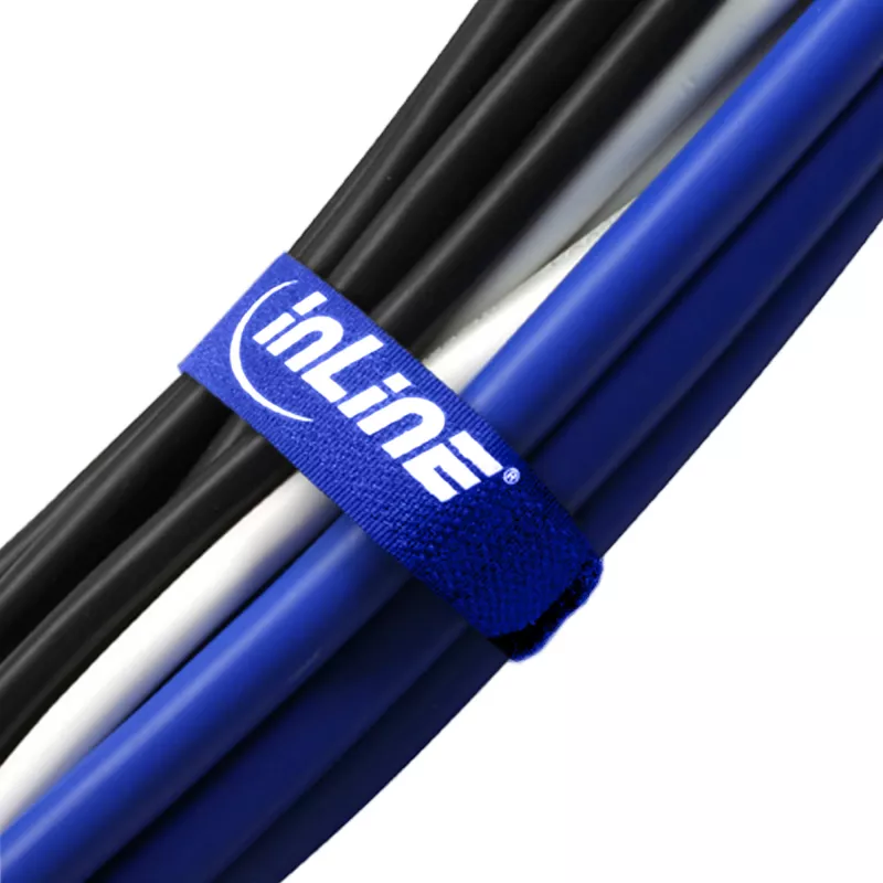 InLine kabelis Strips hook-and-loop 20 x 400mm 10 vnt. blue