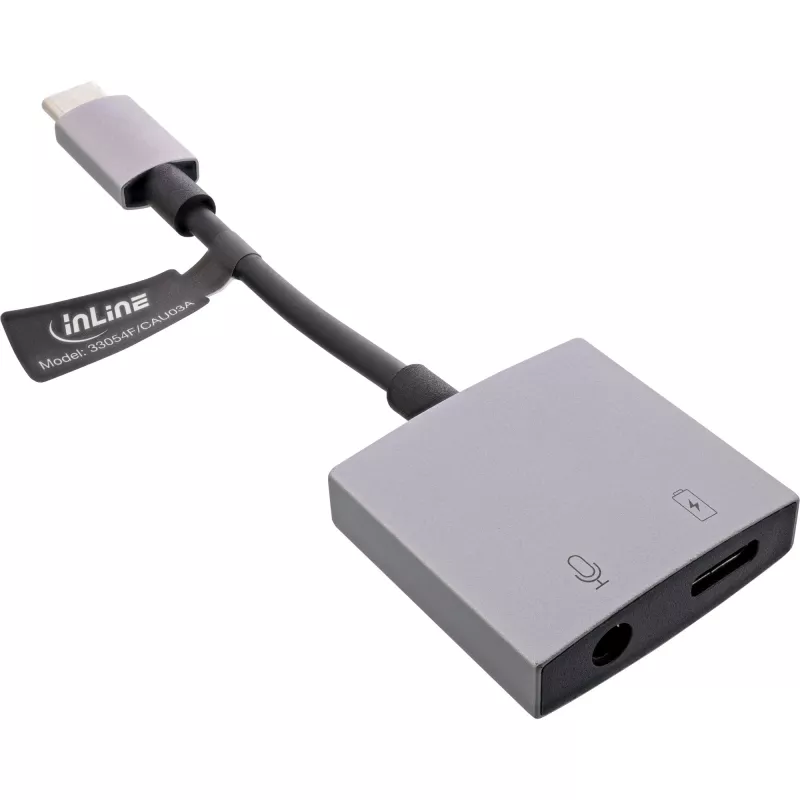 InLine USB-C garso adapterio laidas, USB-C į 3,5 mm lizdą + PD 30 W