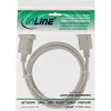 InLine nulinio modemo laidas DB9 kištukinis lizdas moteriškas / moteriškas, užsegamas, pilkas, 3m