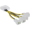 Maitinimo adapterio kabelis Molex InLine 33341A 0,05 m 4x ventiliatoriaus jungtis