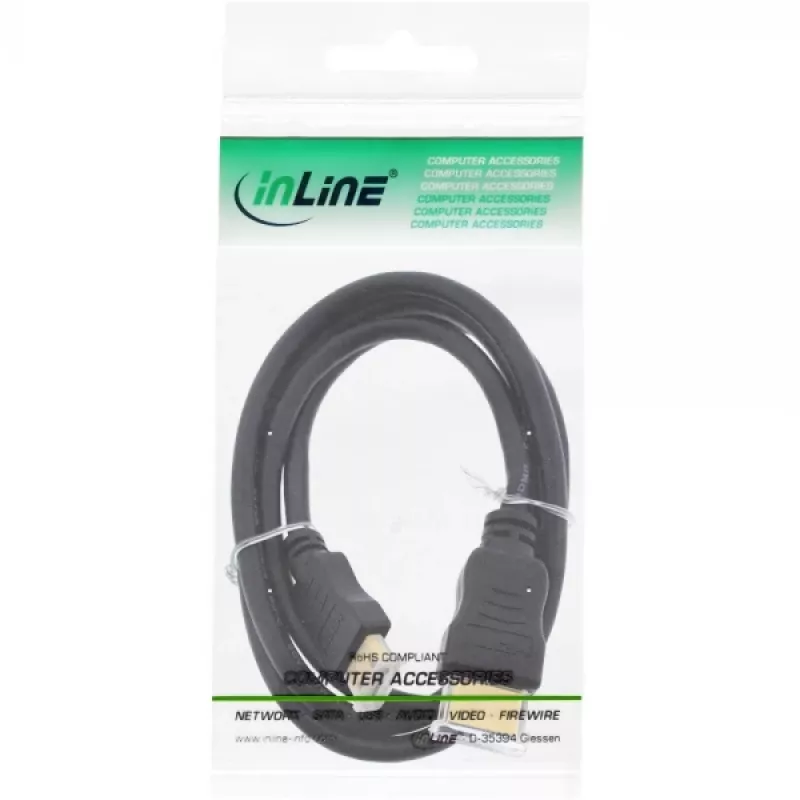 InLine HDMI mini laidas, High Speed HDMI, AM/CM, paauksuoti kontaktai, 1,5 m