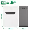 Popieriaus smulkintuvas LEITZ IQ Protect Premium 6M P5 — Mikro pjovimas, 18 l, Jutiklinis valdymas, 351×204×355 mm
