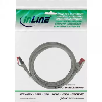 InLine komutacinis kabelis S/FTP PiMF Cat.6 250MHz PVC CCA pilkas 1m