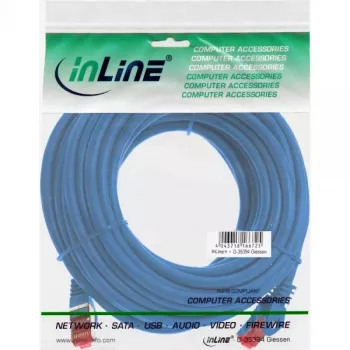 InLine komutacinis kabelis S/FTP PiMF Cat.6 250MHz PVC CCA mėlynas 10m